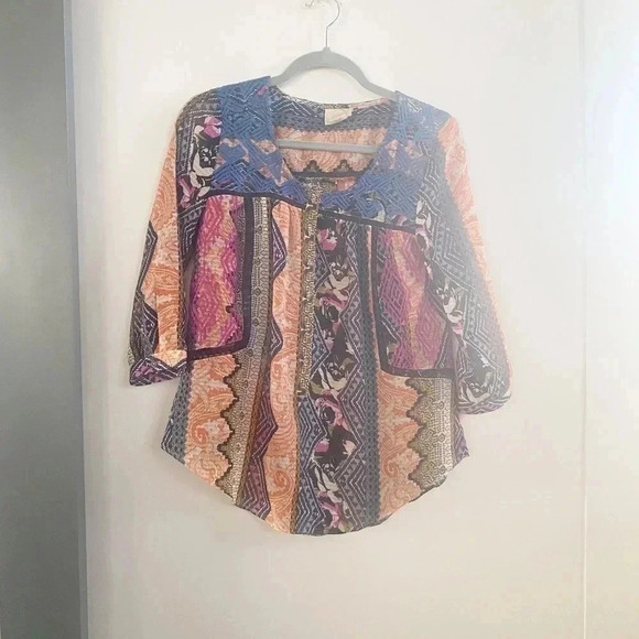 Anthropologie printed blouse XS - Picture 1 of 4